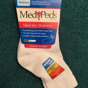 Women’s Medi-Peds Diabetic Quarter Length Socks